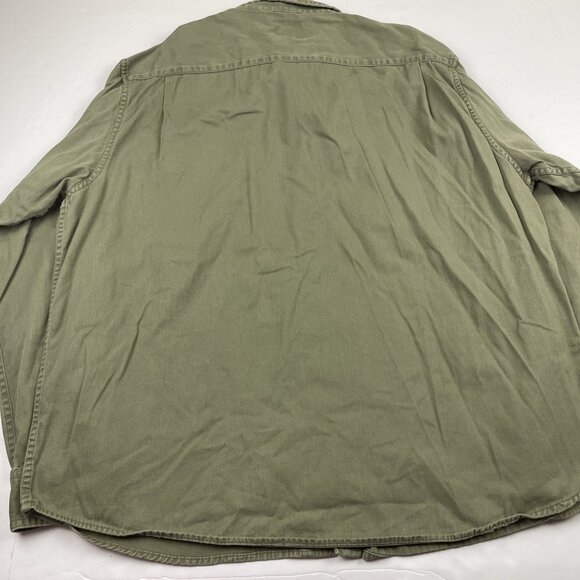 Wrangler Chambray Button Up Shirt Men’s XL Denim Long Sleeve Green Cotton - Picture 3 of 8
